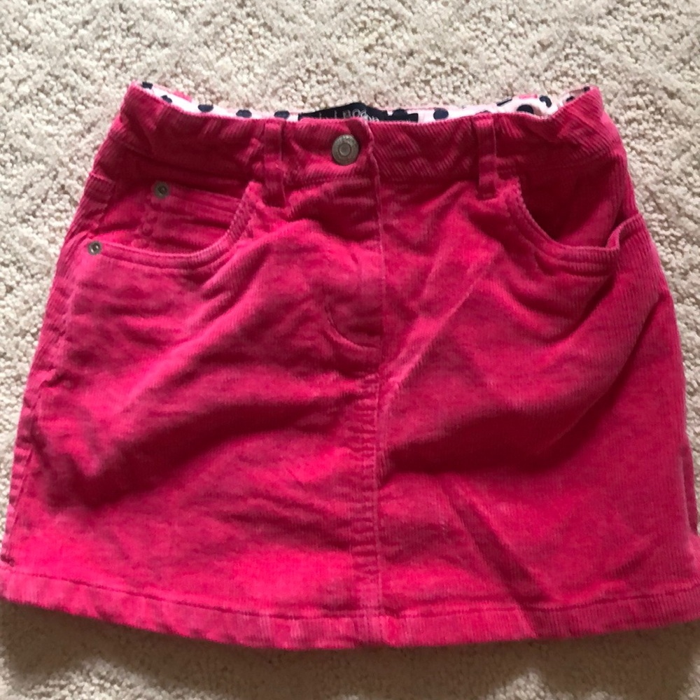 Mini Boden pink corduroy skirt w adjustable waist